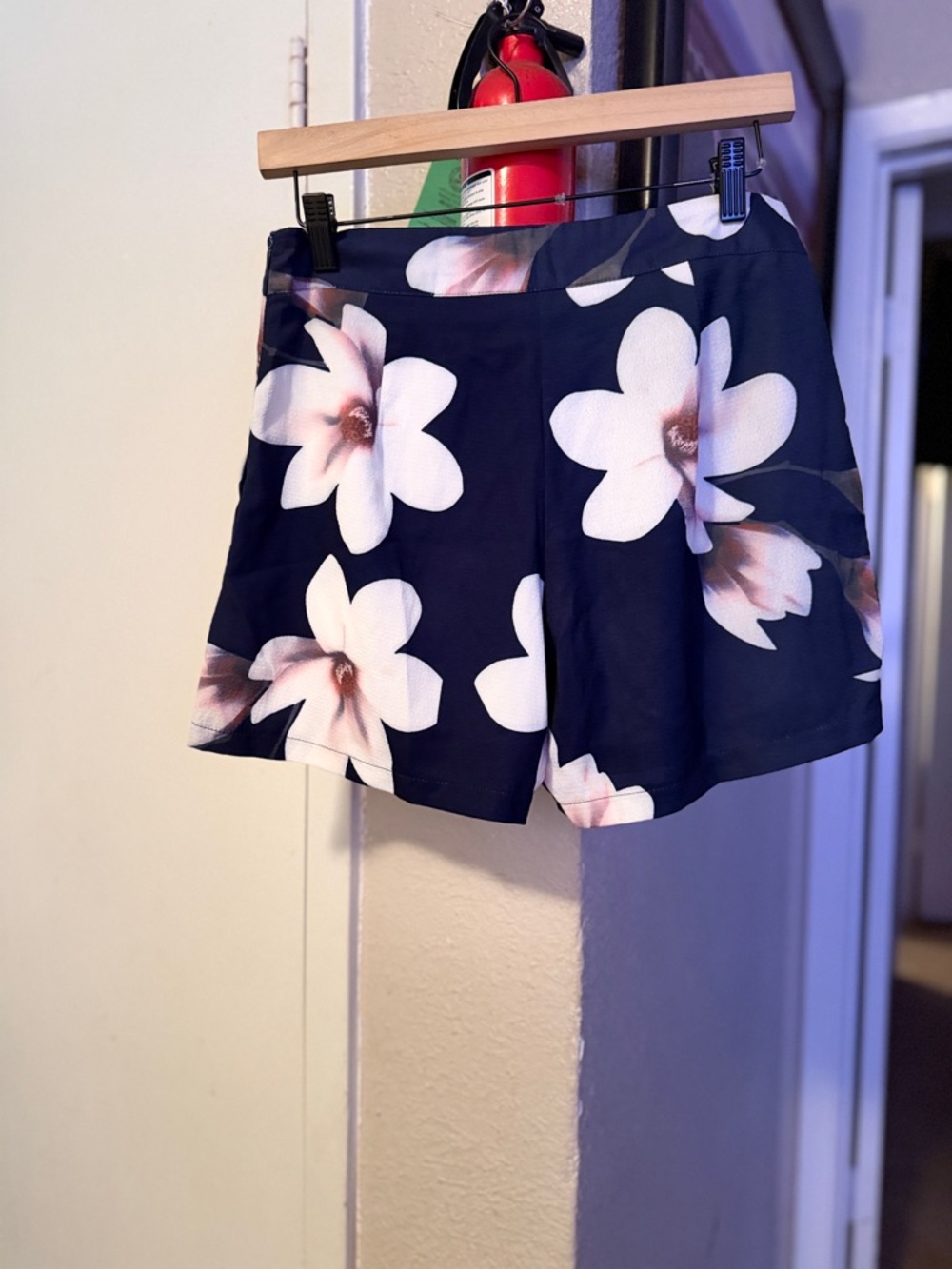 Fashion Nova Navy Floral High Waist Women's Shorts